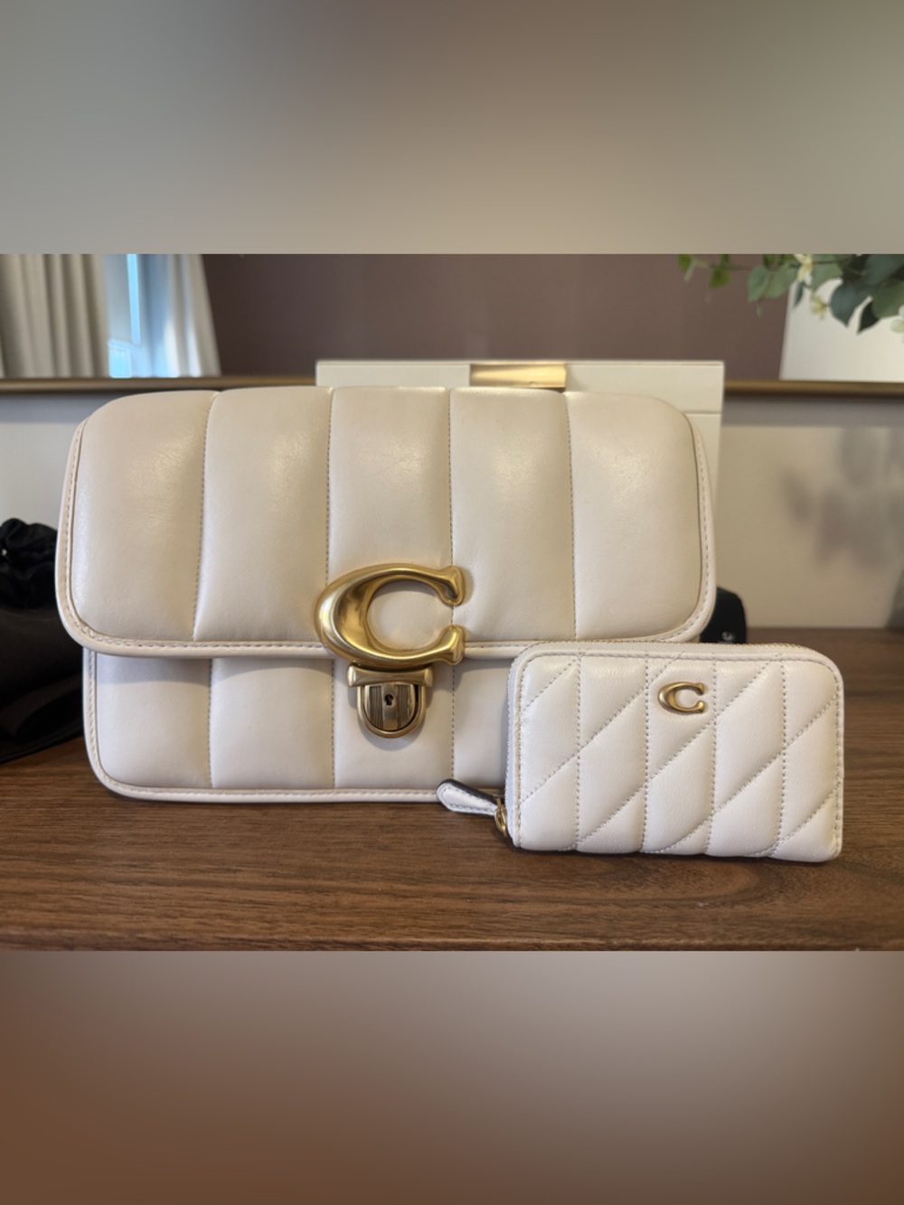 Coach Quilted Leather Studio Shoulder Bag w/ wallet
